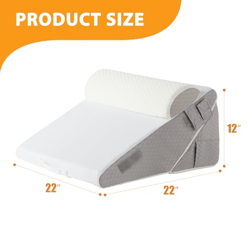Adjustable 3-Piece Wedge Pillow Set for Post Surgery Support