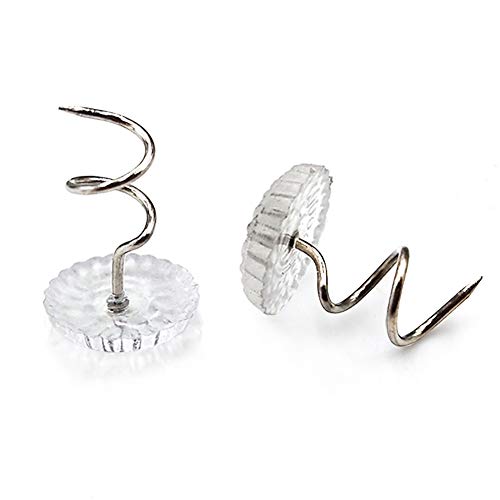 200 Pcs Transparent Bedskirt Twist Pins for Upholstery