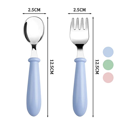 6-Pack Toddler Forks Stainless Steel Round Handle Kid-Friendly Utensils