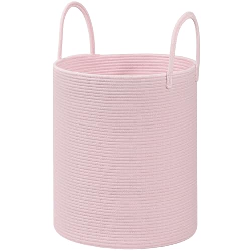 Large Cotton Rope Laundry Hamper - 60L Collapsible Blanket & Toy Basket
