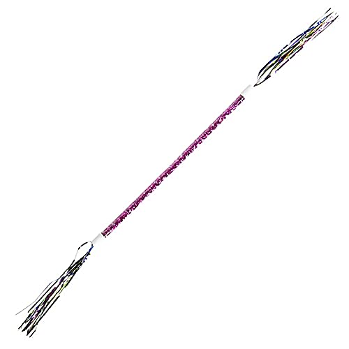 16-Inch Tinsel Twirling Batons for Kids - Cheerleading & Dance (6-Pack)