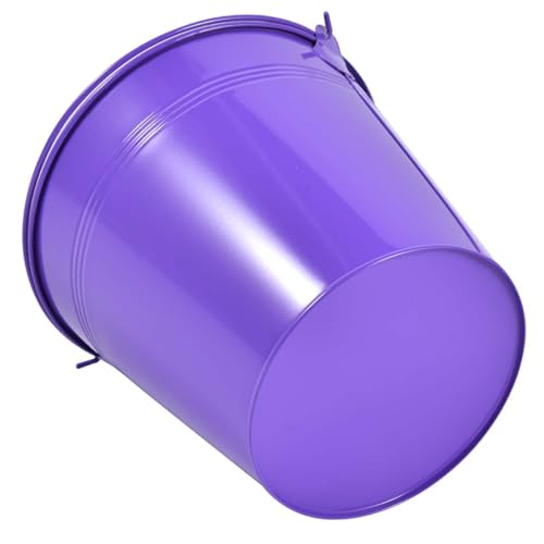 Galvanized Metal Buckets with Handles, 7 Pack Small Colorful Pails