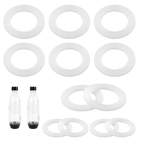 12-Pack Silicone Bottle Sealing Gaskets - 3.4cm Replacement O-Rings