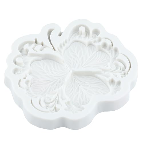 QDMOLDS Four Leaf Clover Silicone Mold for Cake Decorating, Style L