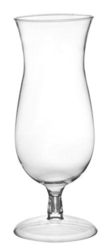 14 oz Clear PET Hurricane Drinking Glass Set of 60 - Durable Outdoor Glassware