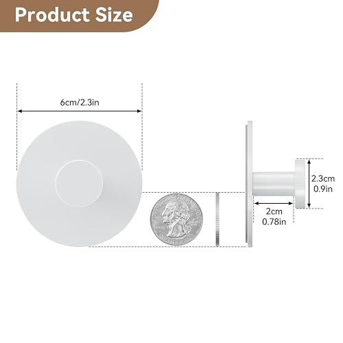 Heavy Duty Adhesive Wall Hooks - Stainless Steel Towel & Coat Hangers, 4 Pack