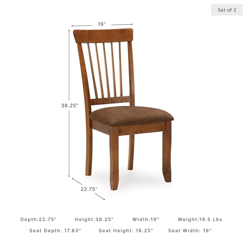 Rustic Brown Signature Design Ashley Berringer 2-Piece Wood Dining Chairs Set