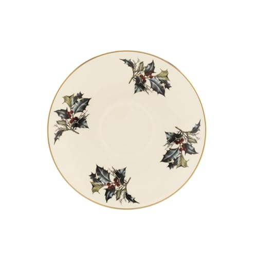 Lenox Winter Greetings Saucer - Holiday Christmas Dinnerware, Ivory Bone China