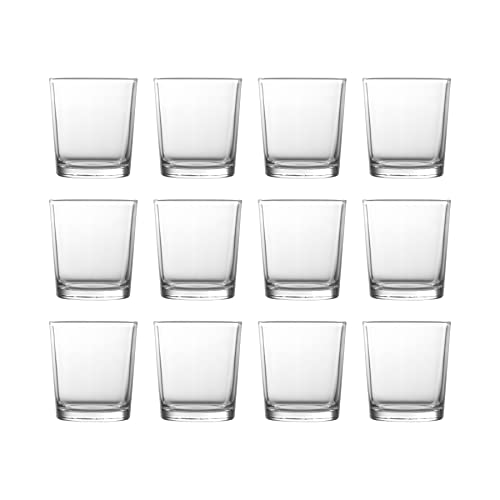 13 oz Double Old Fashioned Rocks Glasses, 12-Piece Set, Dishwasher Safe
