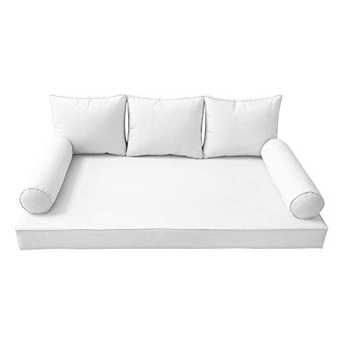 Mattress & Pillow Bolster Cushion Covers for Daybed & Porch Swing - Twin Size