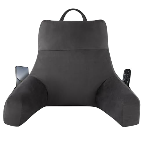 Memory Foam Back Support Pillow with Arms - 18 Inch Reading Pillow