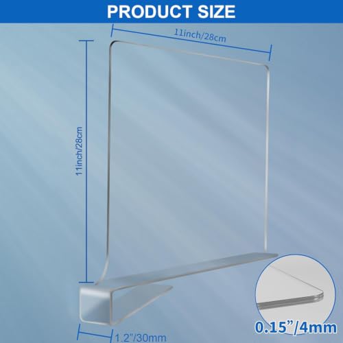 Clear Acrylic Shelf Dividers for Closet Organization 6 Pack
