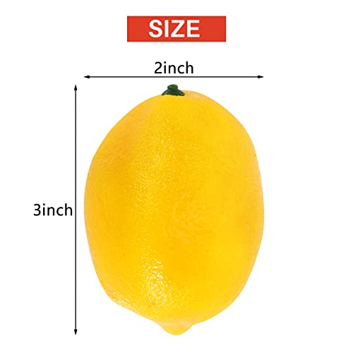 20Pcs Yellow Artificial Lemon Decor for Home & Party