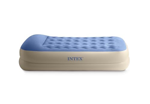 Twin 18in Raised Pillow Rest Air Mattress with Built-in Pillow