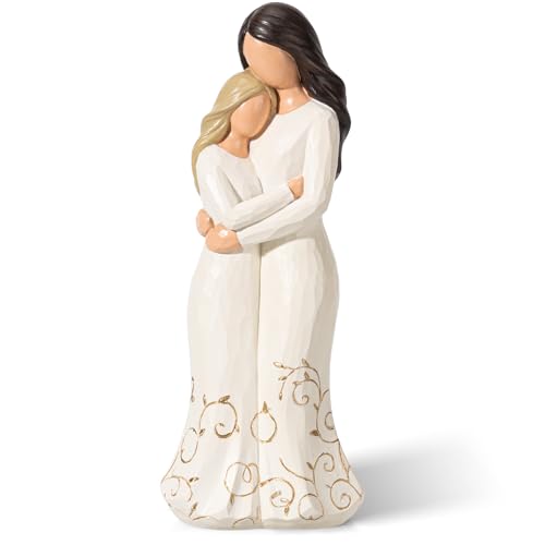 Mother Daughter Hugging Figurine - Heartfelt Gift for Mom from Daughter