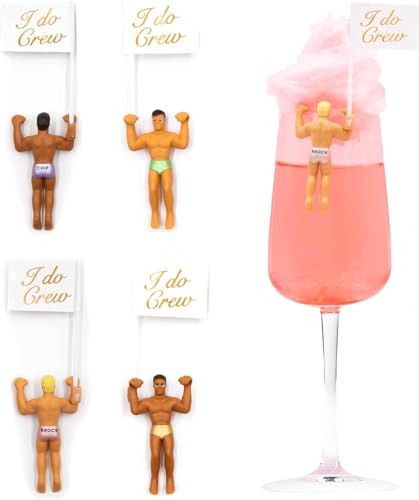Bride Squad Drink Markers and Wine Glass Charms - Bachelorette Party Accessories