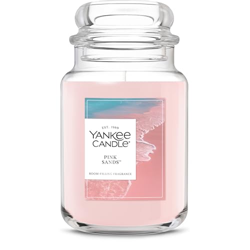 Pink Sands Scented Candle - 22 oz Large Glass Jar with 150 Hour Burn Time