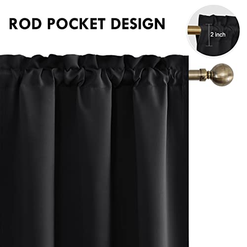 Blackout Curtains 42x63 Inch, 2 Panels, Thermal Insulated & Light Blocking