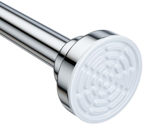 Adjustable Shower Curtain Tension Rod, 32-80 Inch Heavy-Duty No-Drill Steel