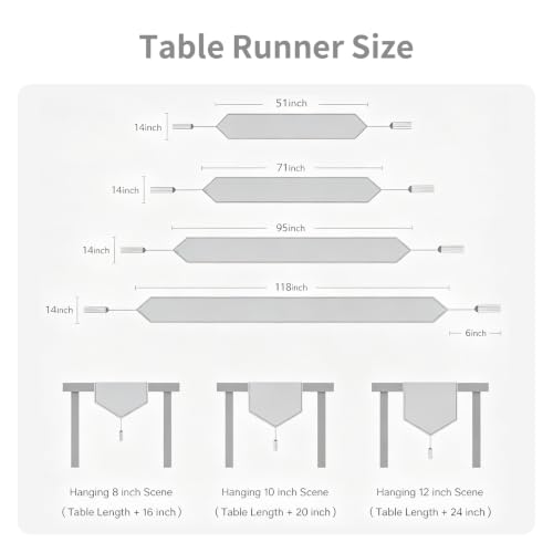 WAITER TREE 14x118 Inch Black Velvet Table Runner - Elegant Dining Decor
