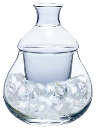Toyo Sasaki Blue Glass Sake Cup 7.4oz, Cold Drinkware, Made in Japan