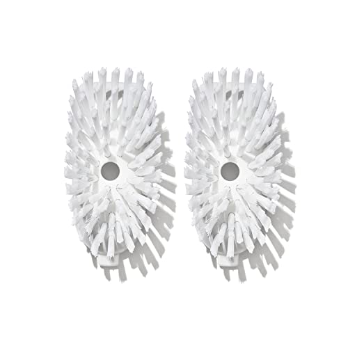 Soap Dispensing Dish Brush Refills with Built-In Scraper - 2 Pack
