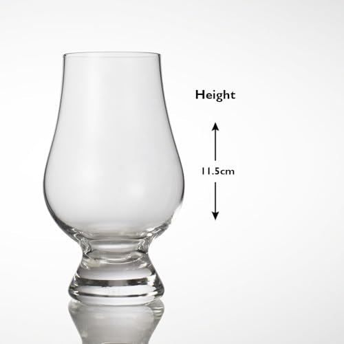 Glencairn Whisky Glass Set with Travel Case – 2 Crystal Tasting Glasses, 200ml