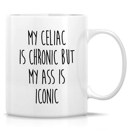 Retreez White Ceramic Celiac Awareness Mug - 11oz Funny Coffee Cup