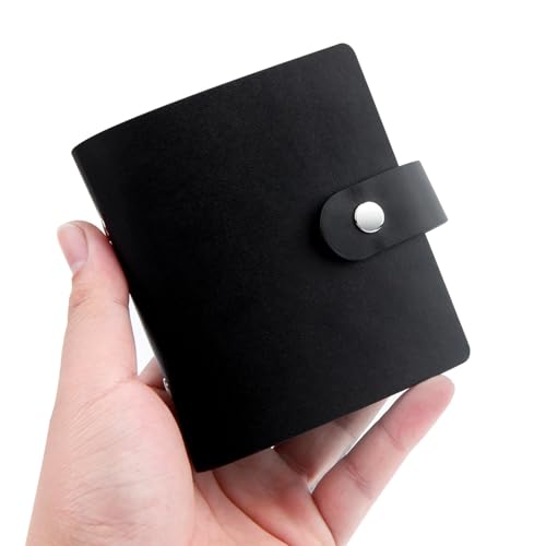 Small 52-Pocket Mini Photo Album for 2x3 Instant Film - Black PU Leather