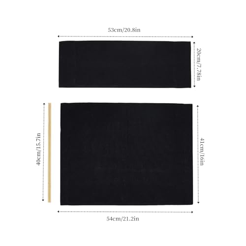 Director Chair Replacement Canvas Kit - Black Seat and Backrest Set