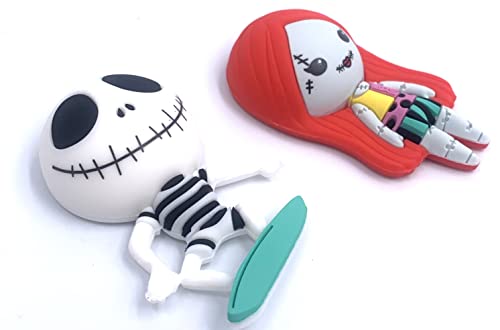 Nightmare Before Christmas Summer Jack Skellington & Sally 3D Foam Magnetic Set