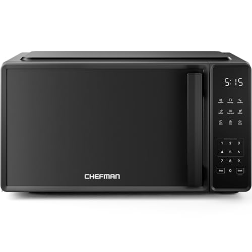 Compact Countertop Microwave Oven 0.7 Cu. Ft., 700W with 6 Presets, Black