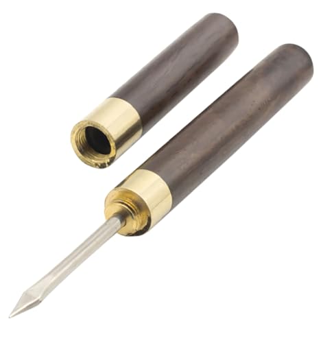 Small Ice Pick with Wooden Handle & Cover - 5.5 Inch Stainless Steel Ice Crusher for Home & Bar (2 Pack)