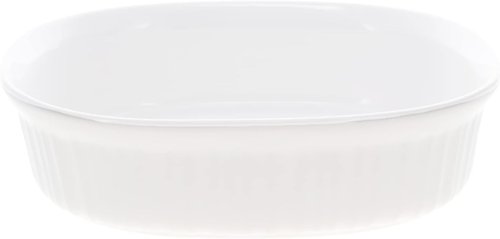 CorningWare Oval French White Casserole Dish - 2.5qt with Fluted Glass Lid | Durable & Stylish Design