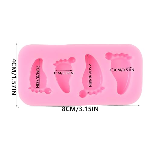 QDMOLDS Baby Foot Silicone Mold – Fondant Cake Decorating, Food-Grade Non-Stick