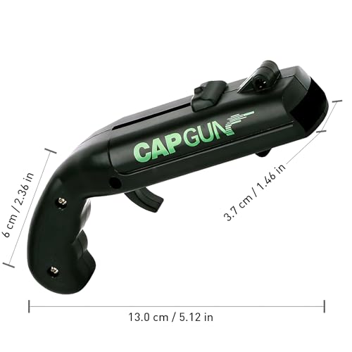 Evernew Living 4-Pack Black Cap Gun Bottle Opener with Cap Launcher - Novelty Beer Accessory