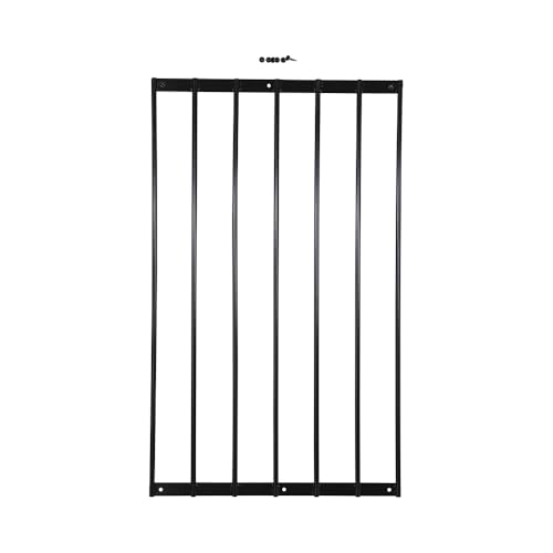 Heavy Duty Steel Window Security Bar 24 x 36 Inch - Black Powder Coated