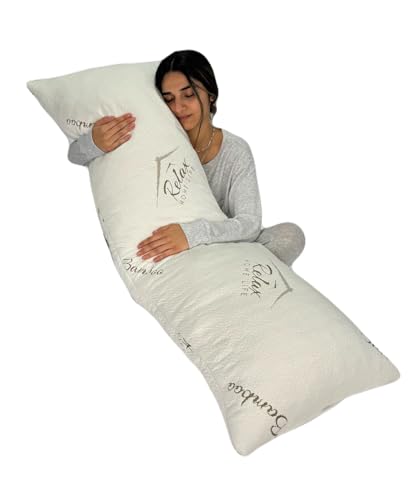 Ultra-Luxury Full Size Body Pillow - Shredded Memory Foam & Bamboo Cover