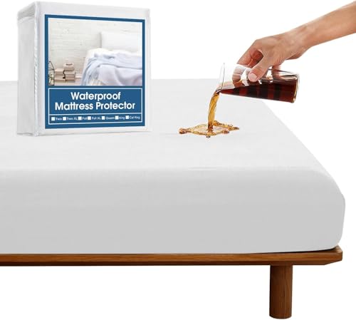 SPRINGSPIRIT Waterproof Mattress Protector Pad - Fitted Deep Pocket Cover