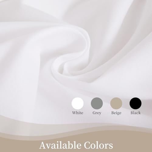 Twin XL Dorm Bed Skirt with 32 Inch Drop - Extra Long Dust Ruffle (White)