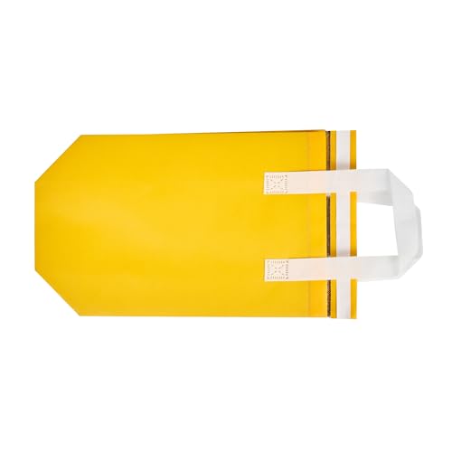 Restaurantware Insulated Delivery Bags 25 Count 8.268 x 4.331 x 10.63 Inches Nonwoven Take Out Bags For Food With Sturdy Handles, Yellow Insulated Grocery Bags Tamper-Evident Foldable