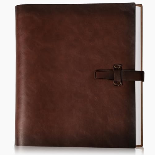 Genuine Leather 4x6 Photo Album - 300 Photo Capacity Refillable Binder
