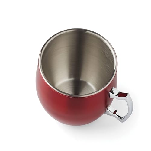 Cambridge Moscow Mule Mugs Set of 4 – 20 oz, Double-Walled Stainless Steel, Metallic