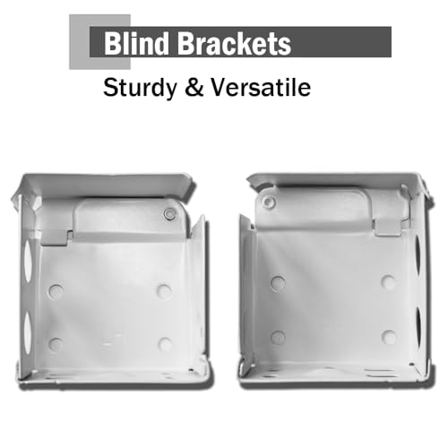 2-Inch High Profile Mini Blind Brackets, Steel Window Headrail Holders
