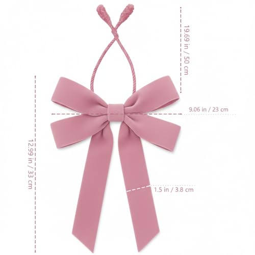 Soulchen Pink 12 Pcs 20in Christmas Garland Ties with Large Velvet Bows