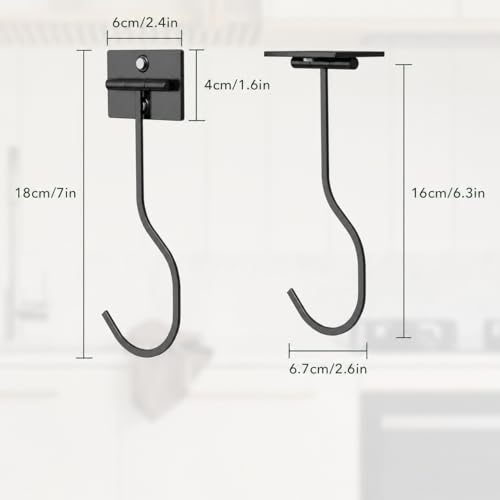 Foldable Adhesive Banana Hook for Under Cabinet Kitchen Organizer