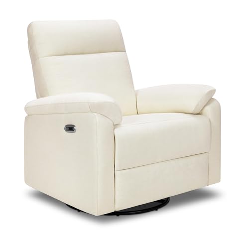Electronic Swivel Glider Recliner Chair with USB Port, Vanilla