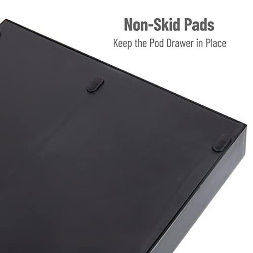 Mind Reader Single Serve Pod Organizer, 2 Drawers, 24 Pod Capacity, Keurig Mini Compatible, Black