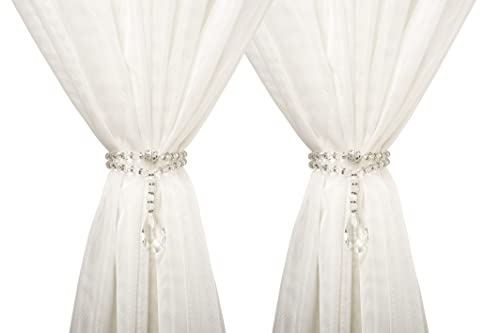 Magnetic Crystal Beaded Curtain Tiebacks - Luxury Decorative Holdbacks