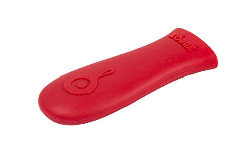 Heat-Resistant Silicone Hot Handle Holder for Cast Iron Skillets, Red